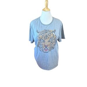 Goodfellow & Co Gray Tiger Graphic T-Shirt XXL Standard Fit Short Sleeve Tee